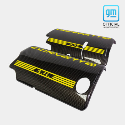 C5 Corvette LS1 Hydro Carbon Smooth Fuel Rail Covers Pair 99-04